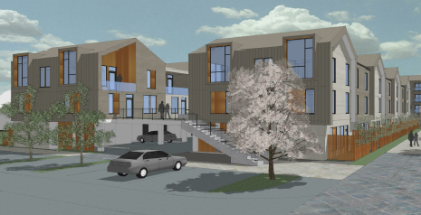 CLT Property Sherman Apartments Render Sherman Townhomes