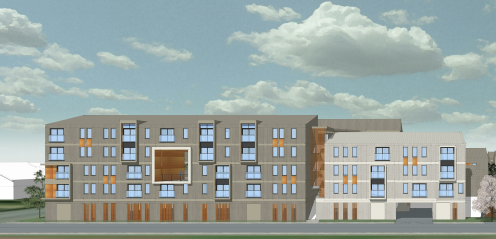 CLT Property Sherman Apartments Render Sideview